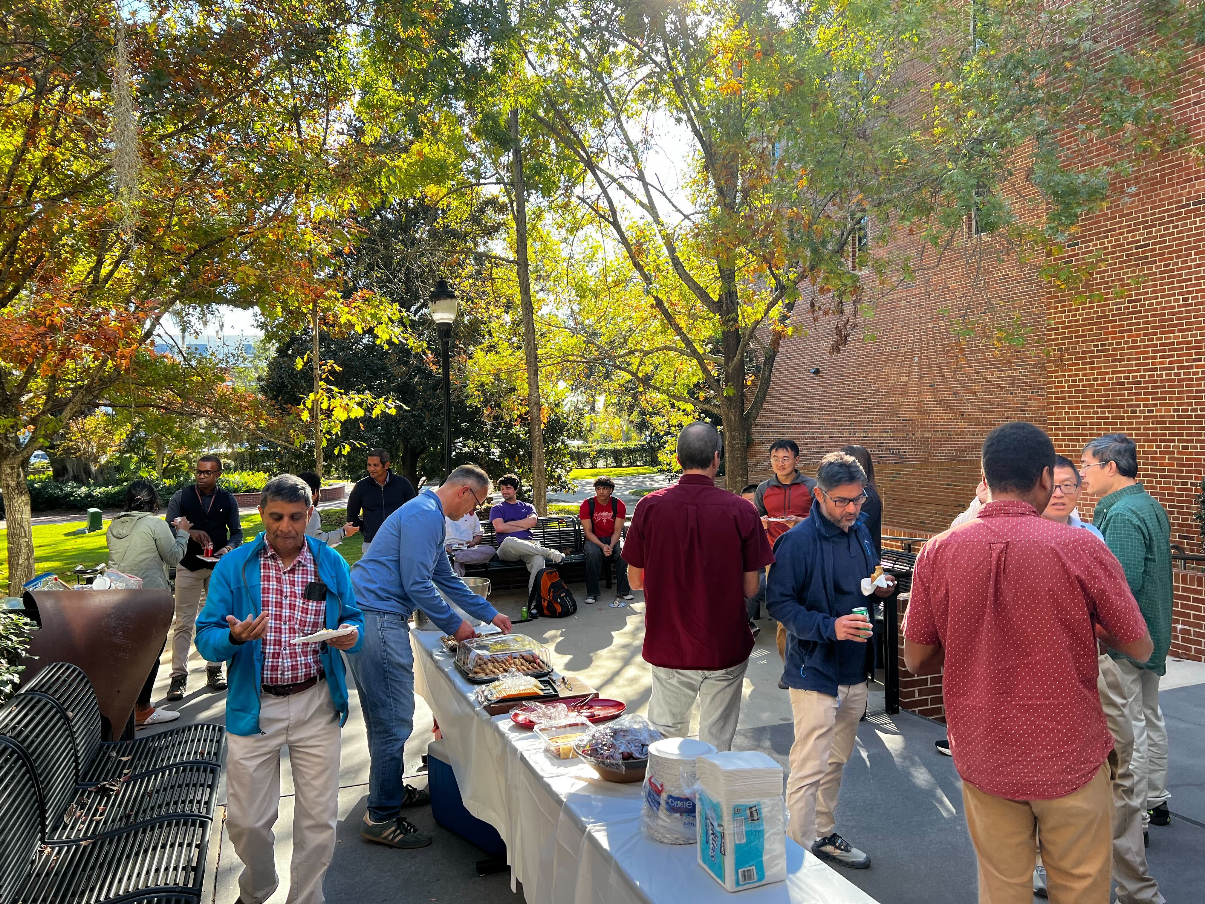 Community gathering outdoors.